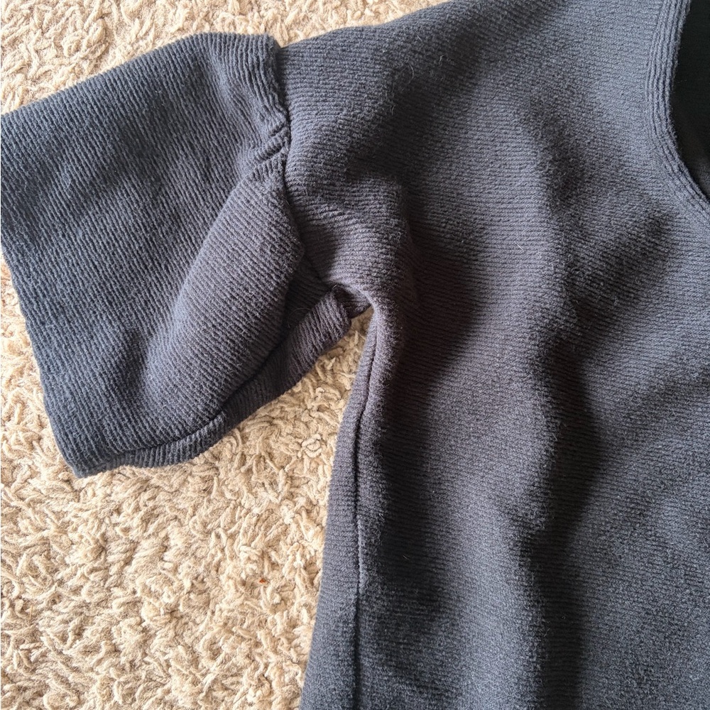Madewell black puff short sleeve shirt - Picture 3 of 6